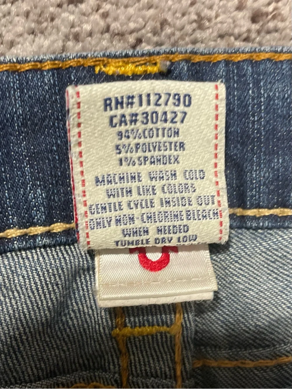Y2K True Religion Joey World Tour Flare Bootcut Jeans Sz 29 Distressed Low Rise - Picture 6 of 11